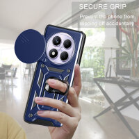 Outdoor Panzer Hülle für Poco X7 Handyhülle Kameraschutz Ringhalter in Blau