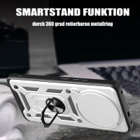 Outdoor Panzer Hülle für Poco X7 Handyhülle Kameraschutz Ringhalter in Silber