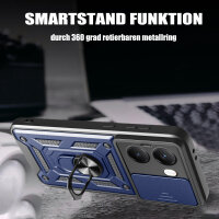 Outdoor Panzer Hülle für Poco X7 Pro 5G Handyhülle Kameraschutz Ringhalter in Blau