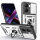 Outdoor Panzer Hülle Poco X7 Pro 5G Handyhülle Kameraschutz Ringhalter in Silber