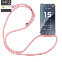 Handykett für Xiaomi 15 Hülle mit Kordel Handyhülle mit Band in Rosa