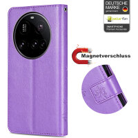 Hülle für Xiaomi 15 Ultra Handy Tasche Handyhülle Wallet Case Flip Cover in Lila