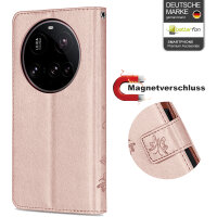 Hülle für Xiaomi 15 Ultra Handy Tasche Handyhülle Wallet Case Flip Cover in Rosegold