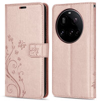 Hülle für Xiaomi 15 Ultra Handy Tasche Handyhülle Wallet Case Flip Cover in Rosegold