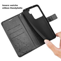 Hülle für Xiaomi 15 Handy Tasche Handyhülle Wallet Case Flip Cover in Schwarz