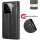 Hülle für Xiaomi 15 Handy Tasche Handyhülle Wallet Case Flip Cover in Schwarz