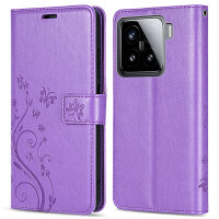 Hülle für Xiaomi 15 Handy Tasche Handyhülle Wallet Case Flip Cover in Lila