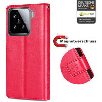 Hülle für Xiaomi 15 Handy Tasche Handyhülle Wallet Case Flip Cover in Rot