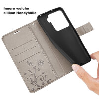 Hülle für Xiaomi 15 Handy Tasche Handyhülle Wallet Case Flip Cover in Grau
