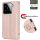 Hülle für Xiaomi 15 Handy Tasche Handyhülle Wallet Case Flip Cover in Rosegold