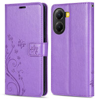 Hülle für Poco X7 Pro 5G Handy Tasche Handyhülle Wallet Case Flip Cover in Lila