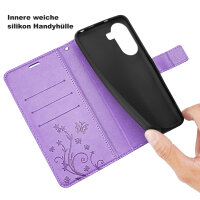 Hülle für Poco X7 Pro 5G Handy Tasche Handyhülle Wallet Case Flip Cover in Lila