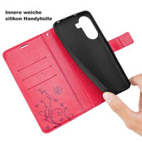 Hülle für Poco X7 Pro 5G Handy Tasche Handyhülle Wallet Case Flip Cover in Rot