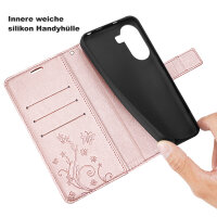 Hülle für Poco X7 Pro 5G Handy Tasche Handyhülle Wallet Case Flip Cover in Rosegold