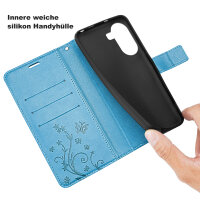 Hülle für Poco X7 Pro 5G Handy Tasche Handyhülle Wallet Case Flip Cover in Blau