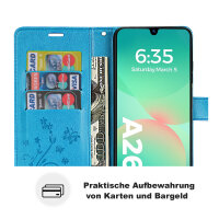 Handy Tasche für Samsung Galaxy A26 5G Hülle Handyhülle Klapphülle Wallet Case in Blau