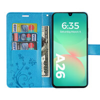 Handy Tasche für Samsung Galaxy A26 5G Hülle Handyhülle Klapphülle Wallet Case in Blau