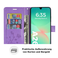 Handy Tasche für Samsung Galaxy A26 5G Hülle Handyhülle Klapphülle Wallet Case in Lila