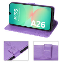 Handy Tasche für Samsung Galaxy A26 5G Hülle Handyhülle Klapphülle Wallet Case in Lila