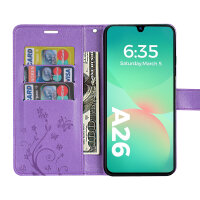 Handy Tasche für Samsung Galaxy A26 5G Hülle Handyhülle Klapphülle Wallet Case in Lila