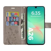 Handy Tasche für Samsung Galaxy A26 5G Hülle Handyhülle Klapphülle Wallet Case in Grau