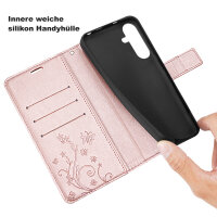 Handy Tasche für Samsung Galaxy A26 5G Hülle Handyhülle Klapphülle Wallet Case in Rosegold