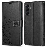 Handy Tasche für Samsung Galaxy A56 Hülle Handyhülle Klapphülle Wallet Case in Schwarz