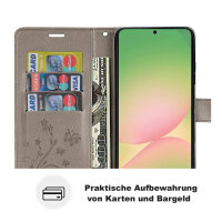 Handy Tasche für Samsung Galaxy A56 Hülle Handyhülle Klapphülle Wallet Case in Grau