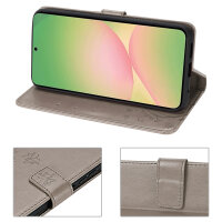 Handy Tasche für Samsung Galaxy A56 Hülle Handyhülle Klapphülle Wallet Case in Grau