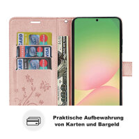 Handy Tasche für Samsung Galaxy A56 Hülle Handyhülle Klapphülle Wallet Case in Rosegold