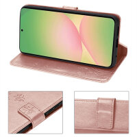 Handy Tasche für Samsung Galaxy A56 Hülle Handyhülle Klapphülle Wallet Case in Rosegold