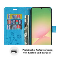 Handy Tasche für Samsung Galaxy A56 Hülle Handyhülle Klapphülle Wallet Case in Blau