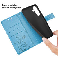 Handy Tasche für Samsung Galaxy A56 Hülle Handyhülle Klapphülle Wallet Case in Blau