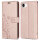 Handyhülle für Apple iPhone 16E – Klapphülle Blume Roségold