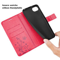 Handyhülle für Apple iPhone 16E – Klapphülle Blume Rot