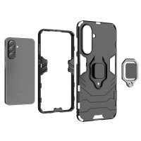 Hülle für Samsung Galaxy A56 Handyhülle Outdoor Schutzhülle Back Cover Bumper in Schwarz