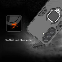 Hülle für Samsung Galaxy A56 Handyhülle Outdoor Schutzhülle Back Cover Bumper in Schwarz