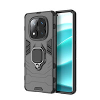 Hülle für Poco X7 Handyhülle Drehbar Ringhalter Magnet Bumper Case in Schwarz
