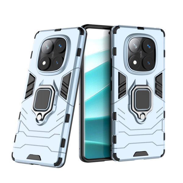 Hülle für Poco X7 Handyhülle Drehbar Ringhalter Magnet Bumper Case in Türkis