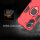 Hülle für Poco X7 Pro 5G Handyhülle Stoßfest 360° Drehbarer Ring Ständer TPU Back Cover in Rot