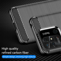 Hülle für Xiaomi Redmi 10C Carbon Backcover Handyhülle Outdoor Stoßfeste Handy Tasche