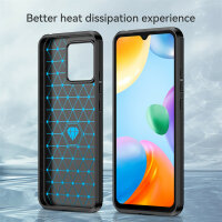 Hülle für Xiaomi Redmi 10C Carbon Backcover Handyhülle Outdoor Stoßfeste Handy Tasche