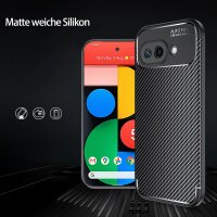 Hülle für Google Pixel 9A Handyhülle Schutzhülle Silikon Case TPU Bumper Schale Schwarz