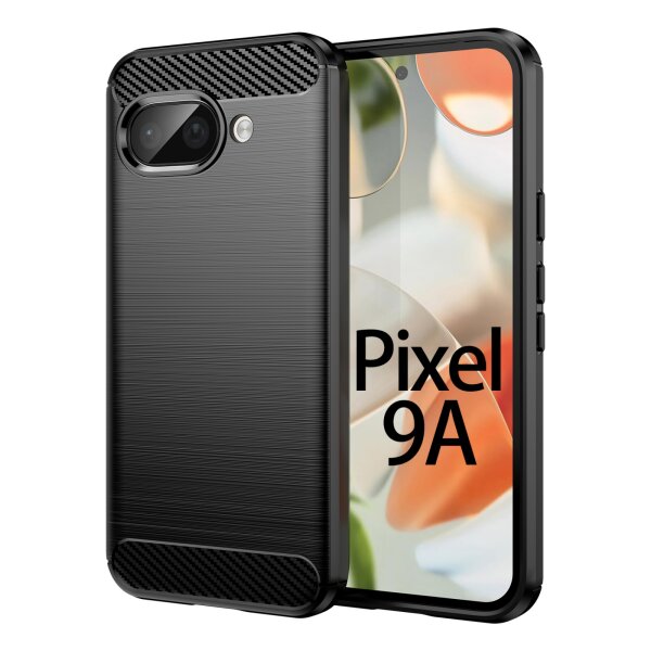 Hülle für Google Pixel 9A Carbon Outdoor Case Back Cover Handy Tasche Handyhülle