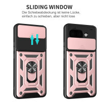 Outdoor Panzer Hülle für Google Pixel 9A Handyhülle mit Kameraschutz Ringhalter Cover in Rosegold
