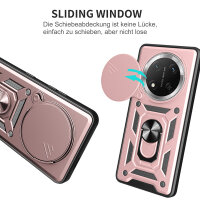 Outdoor Panzer Hülle für Honor Magic 7 Lite Handyhülle Slide Kameraschutz Ringhalter in Rosegold