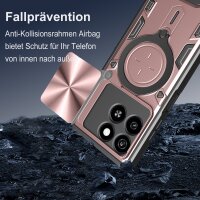 Outdoor Panzer Hülle für ZTE Blade A55 / A35 Handyhülle mit Slide Kameraschutz Ringhalter Bumper in Rosegold