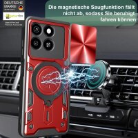 Outdoor Panzer Hülle für ZTE Blade A55 / A35 Handyhülle mit Slide Kameraschutz Ringhalter Bumper in Rot