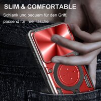 Outdoor Panzer Hülle für ZTE Blade A55 / A35 Handyhülle mit Slide Kameraschutz Ringhalter Bumper in Rot