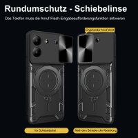 Outdoor Panzer Hülle für ZTE Blade A34 / A54 Handyhülle mit Slide Kameraschutz Ringhalter Bumper in Schwarz